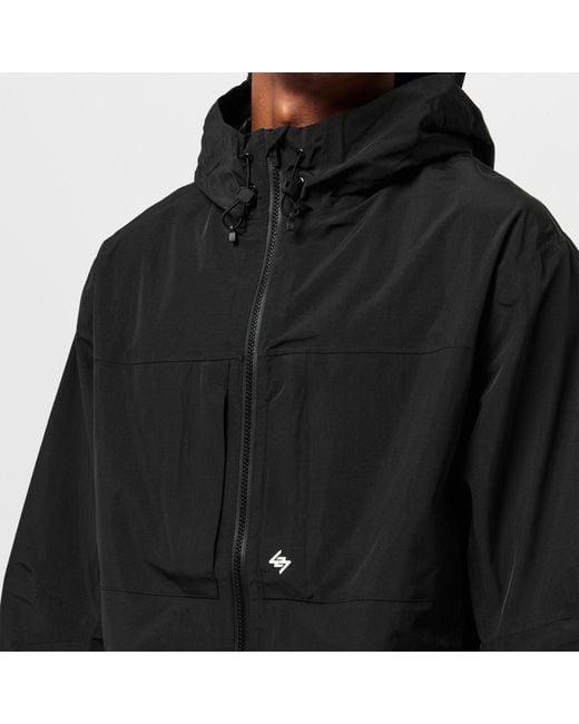 Represent Black Hooded Shell Jacket for men