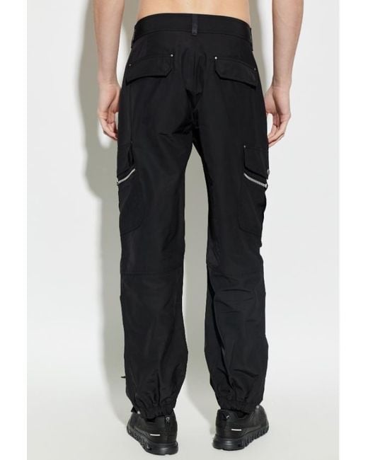 Moose Knuckles Black Zip-Pocket Cargo Pants for men