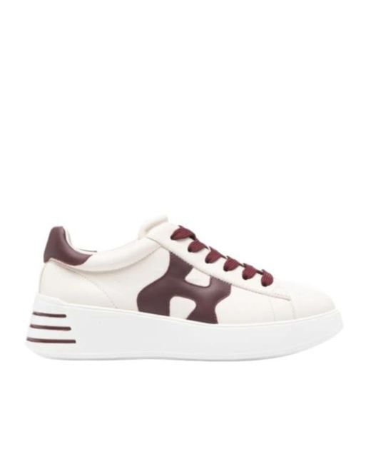Hogan Natural Rebel Leather Platform Sneakers