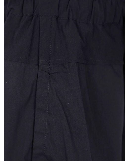 Thom Krom Blue Ruffled Drawstring Shorts