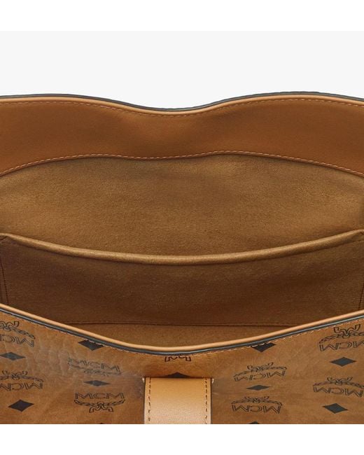 MCM Brown Tracy Visetos Large Shoulder Bag for men