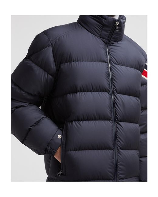 Moncler Blue Solayan Zip-Up Short Down Jacket for men