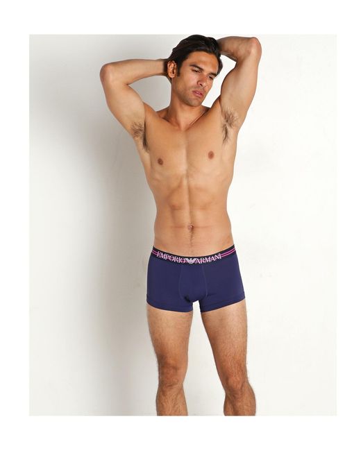 Emporio Armani Blue Elastic Waist Underwear for men