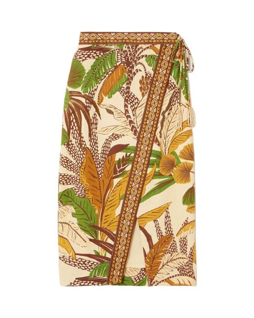 Farm Rio Metallic Patterned Skirt