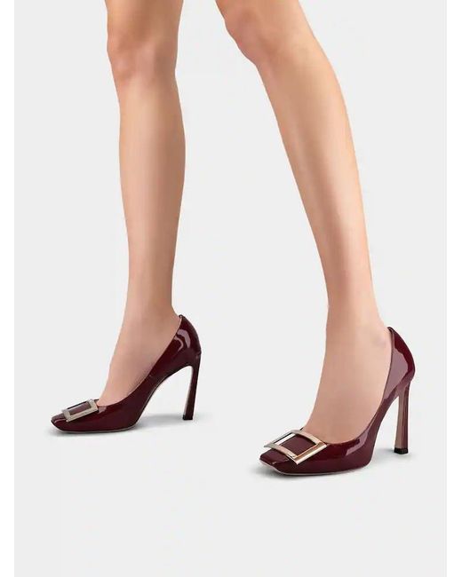 Roger Vivier Purple Belle Vivier Trompette Pumps