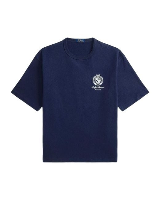 Polo Ralph Lauren Blue Beach Club Logo T-Shirt for men