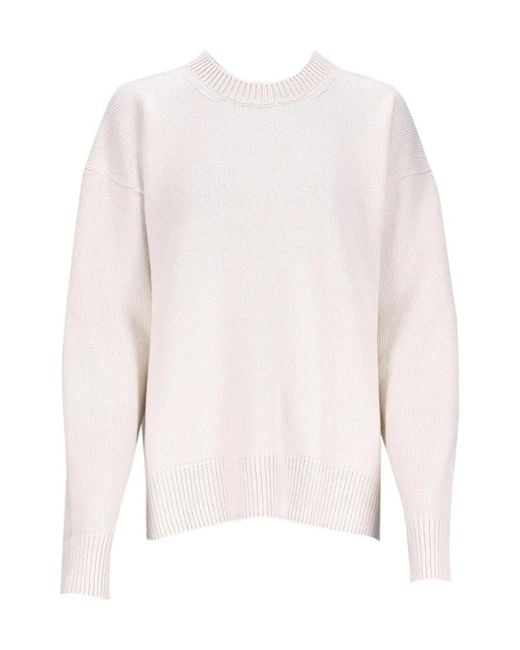 Jil Sander White Long-Sleeved Crewneck Jumper