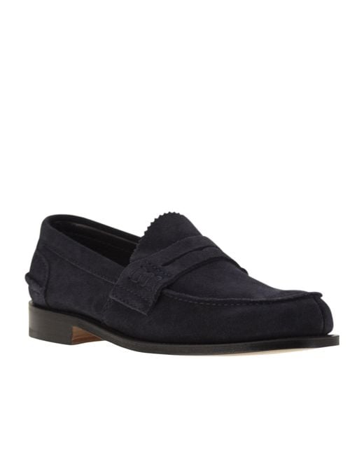 Church's Black Round Head Loafer Shoes for men