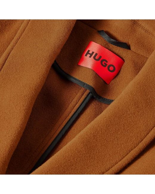 Boss Brown Stylish Minimalist Long Overcoat for men