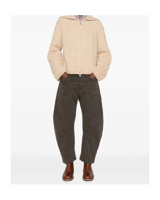 Nili Lotan Gray Casual Trousers With Belt Loops