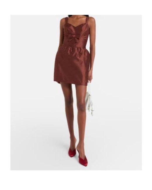 ShuShu/Tong Red Bow-Detail Minidress