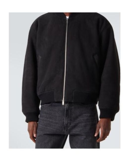 Studio Nicholson Black X Aaron Levine Berkeley Suede Bomber Jacket for men