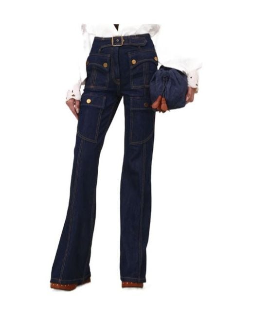 Zimmermann Blue Luna Flared Jeans