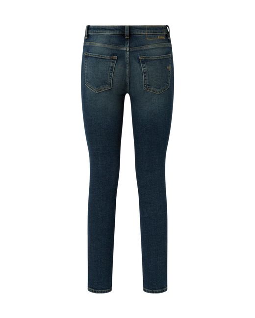 Pinko Blue Logo-Embroidered Jeans