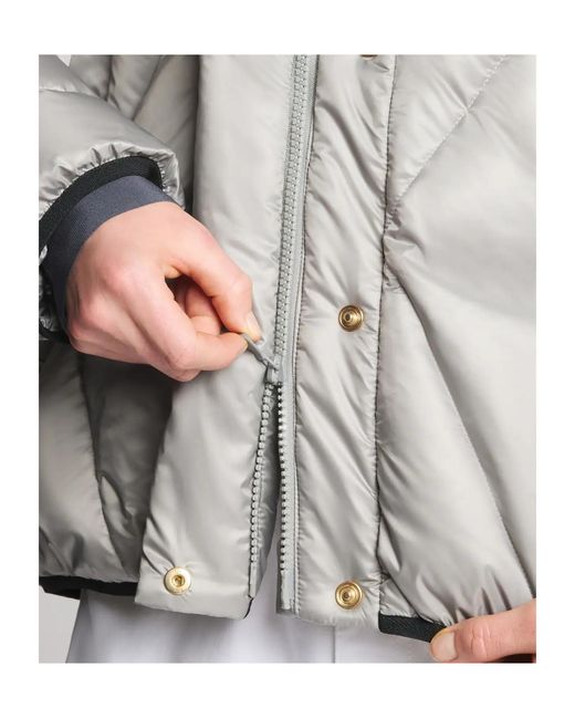 Fay Gray Argyle Quilted Hooded Jacket