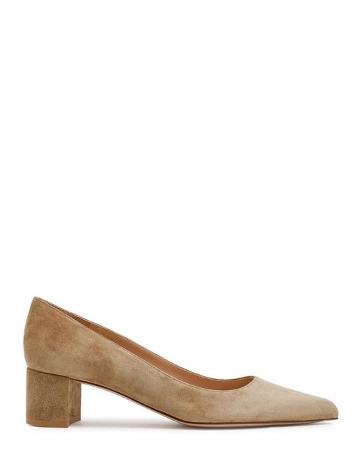 Gianvito Rossi Brown Pointed-Toe Block Heel Shoes