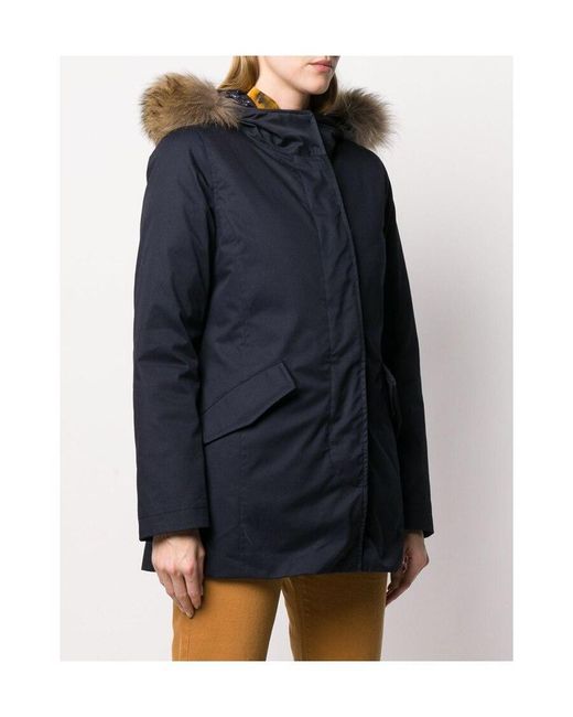 Woolrich Blue Padded Parka Coat