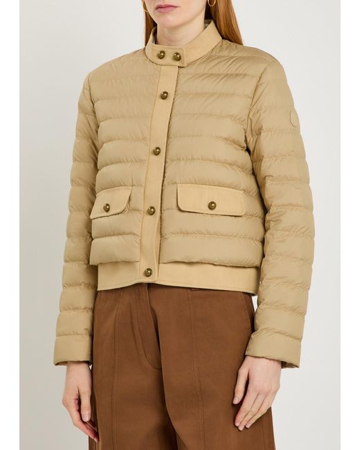 Moncler Natural Mixed-Edge Down Jacket