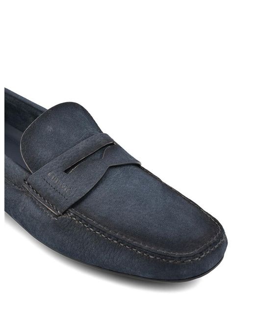 Church's Blue Round-Toe Slip-On Loafers for men