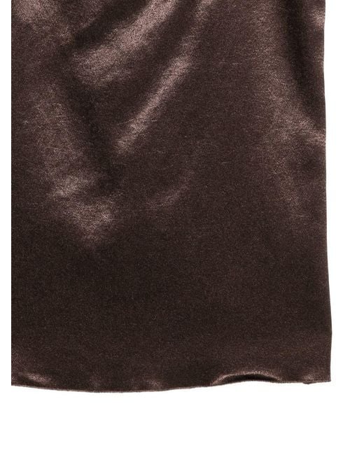 Alysi Brown Strapless Top