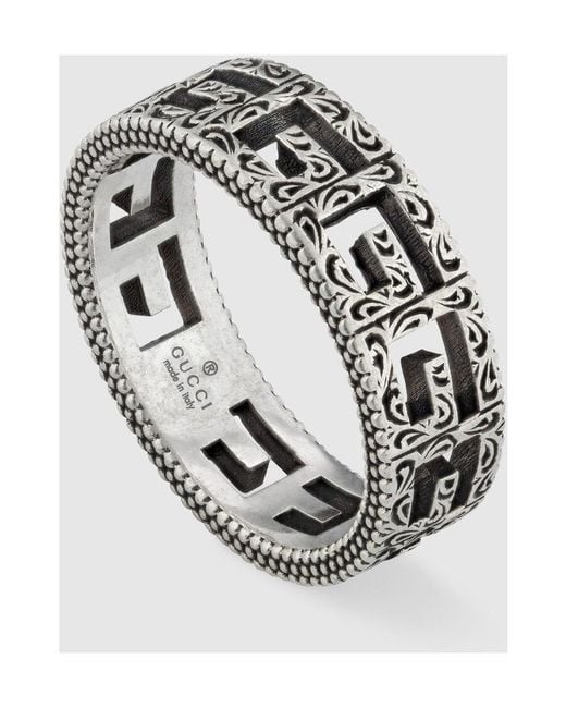 Gucci White Ring With Square G