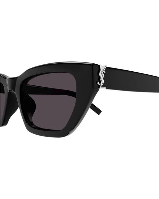 Saint Laurent White Eyewear Cat-Eye Frame Sunglasses