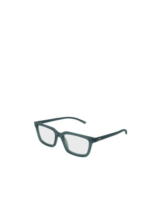 Gucci White Eyewear Rectangle Frame Glasses for men