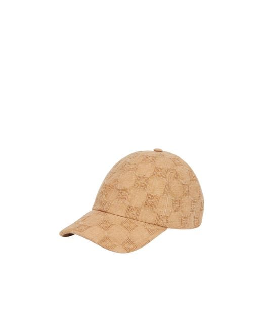 Fendi Natural Ff Canvas Baseball Cap