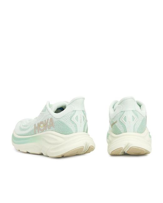 Hoka One One Blue Clifton 10 Lace-Up Sneakers