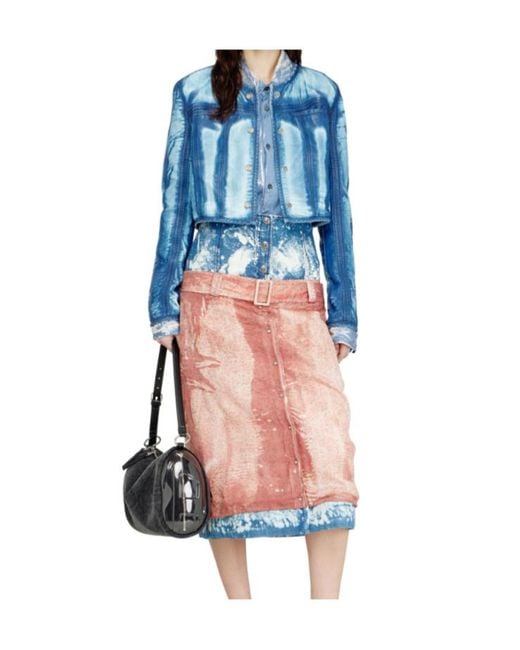 DIESEL Blue De-Syphra-Fsi Cropped Denim Jacket