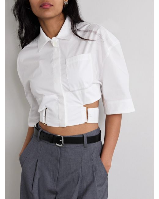 Jacquemus White La Ceinture Ovalo J Buckle Belt