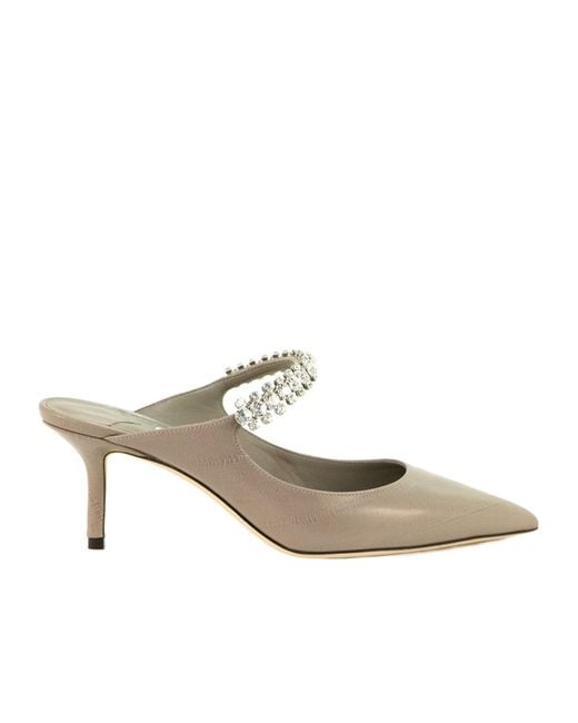 Jimmy Choo Metallic Bing 65Mm Leather Mules