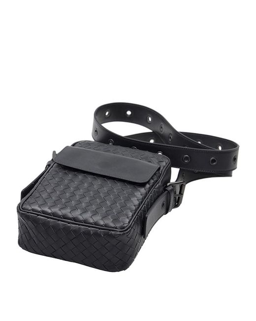 Bottega Veneta Black Logo Shoulder Bag for men