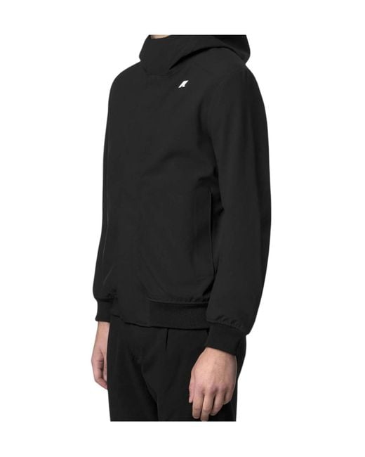 K-Way Black Joachim Bonded Jacket for men
