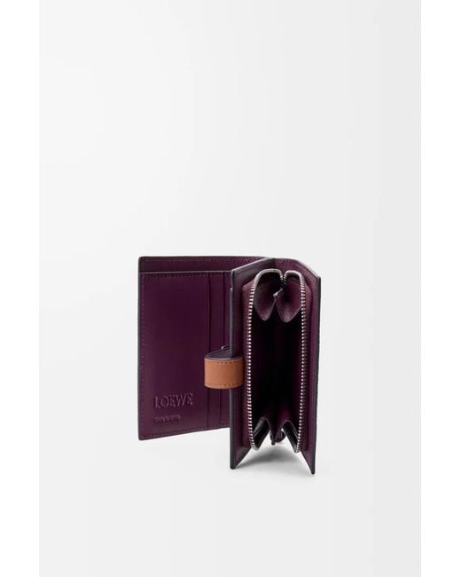 Loewe Purple Compact Zip Wallet