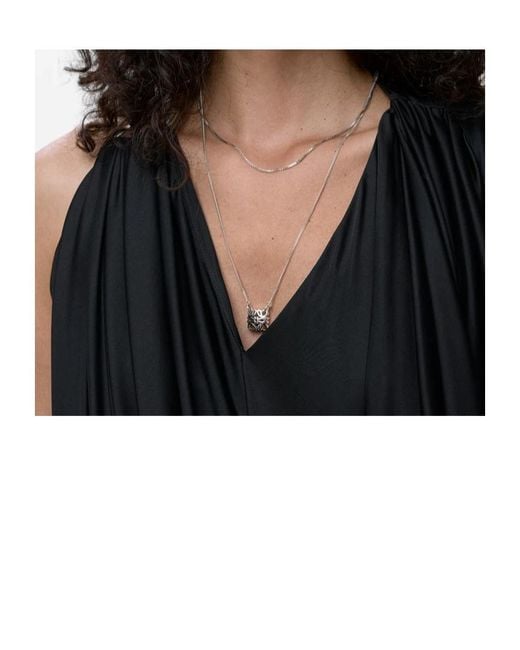 Loewe White Anagram Bombé Necklace