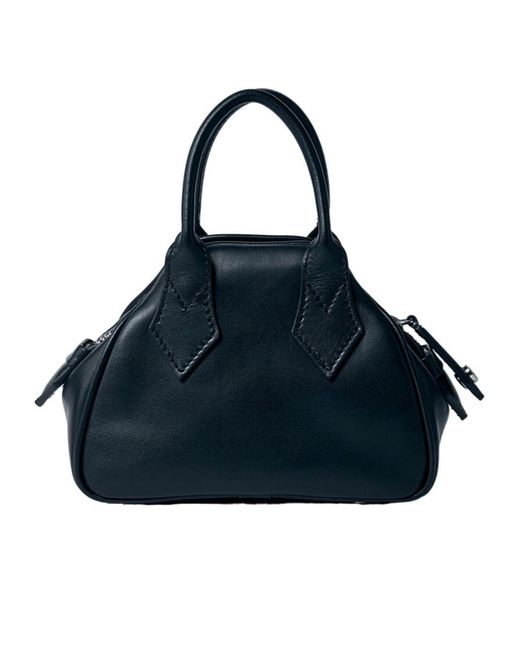 Vivienne Westwood Blue Mini Yasmine Logo Plaque Handbag