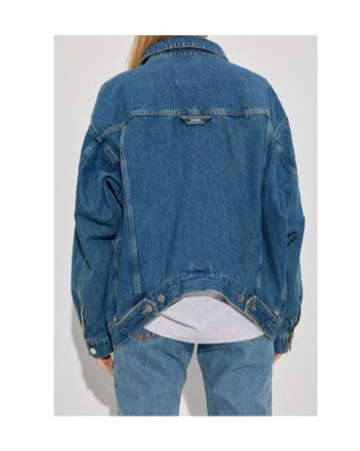 Vetements Blue Button-Fastening Flap-Pocket Denim Jacket