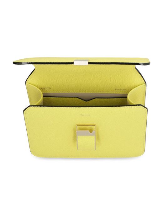 Valextra Yellow Nolo Mini Crossbody Bag