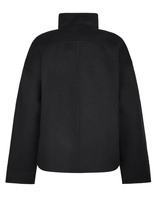 Max Mara Black Studio Double Breated Pea Coat