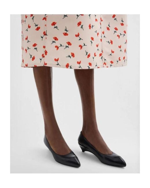 Jil Sander Black Slingback Kitten Heeled Pumps