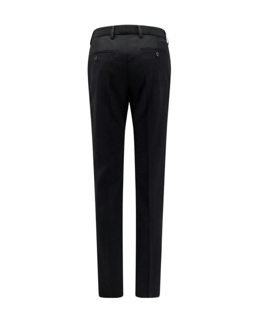 Saint Laurent Black Tuxedo Straight Leg Pants for men