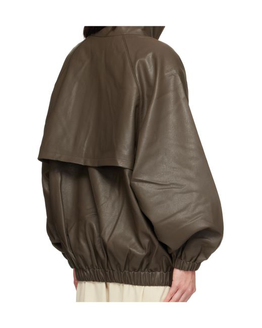 Frankie Shop Brown Bomber Jacket