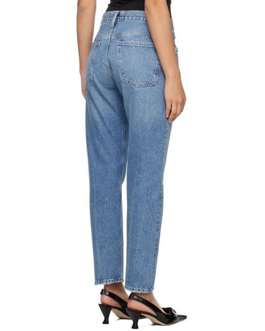 Agolde Blue Parker Straight-Leg Jeans