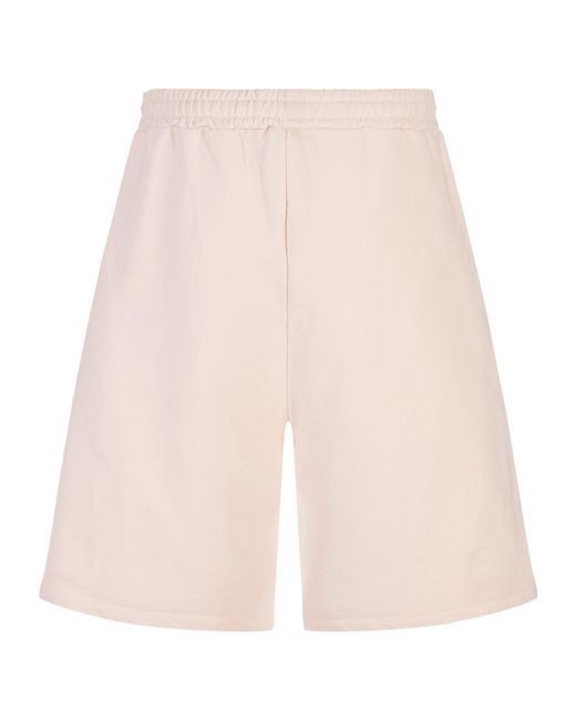 Barrow White Logo-Print Shorts for men