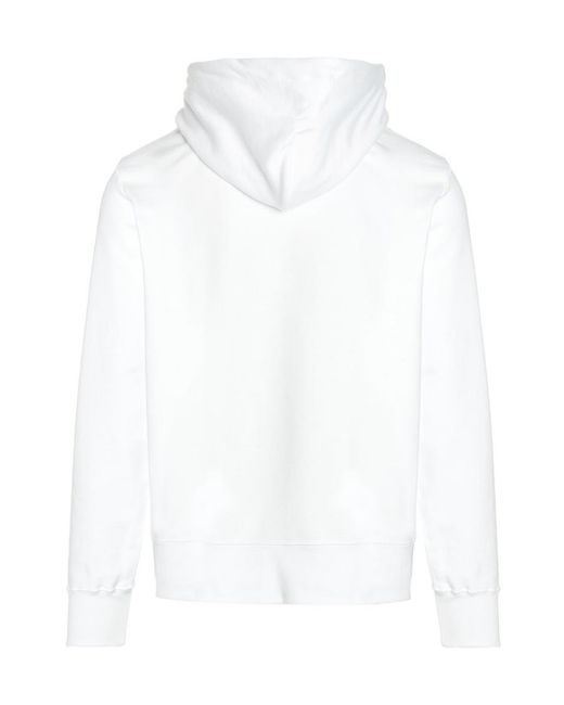 Gcds White Weirdo Drawstring Hoodie for men