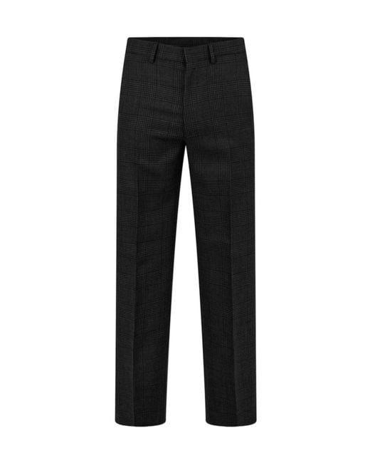 Prada Black Check Trousers for men