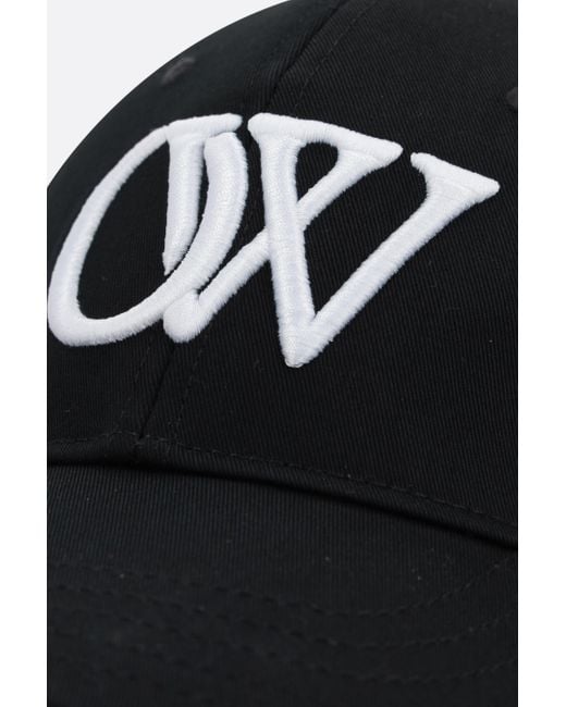 Off-White c/o Virgil Abloh Black Logo Embroidered Baseball Cap for men