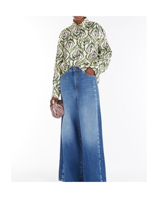 Weekend by Maxmara Green Silk Twill Shirt