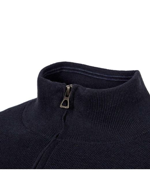 Polo Ralph Lauren Blue Half Zip Knitted Sweater for men